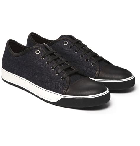 denim lanvin sneakers.